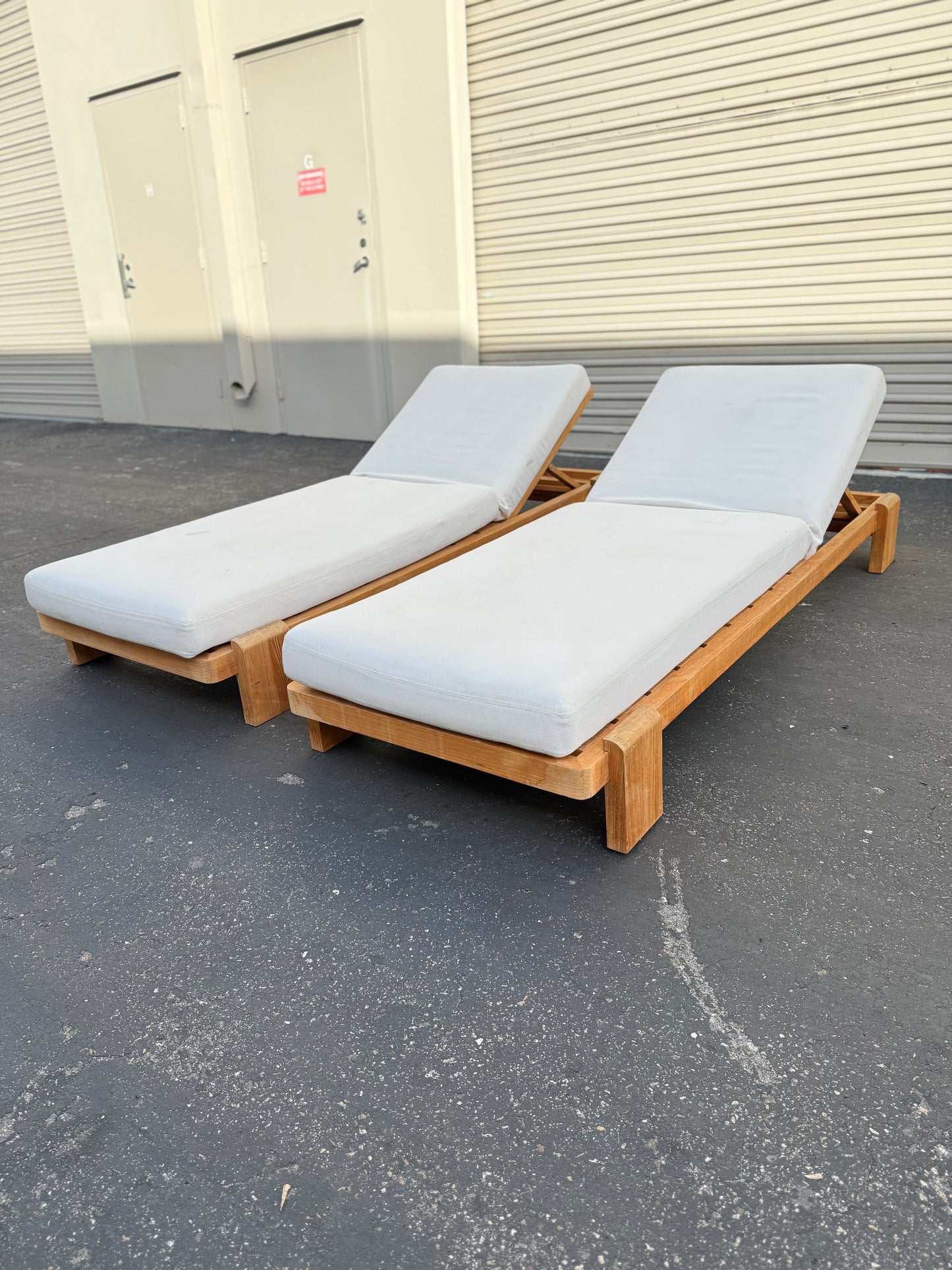 RH Vigo Teak Pool Loungers