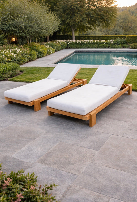 RH Vigo Teak Pool Loungers