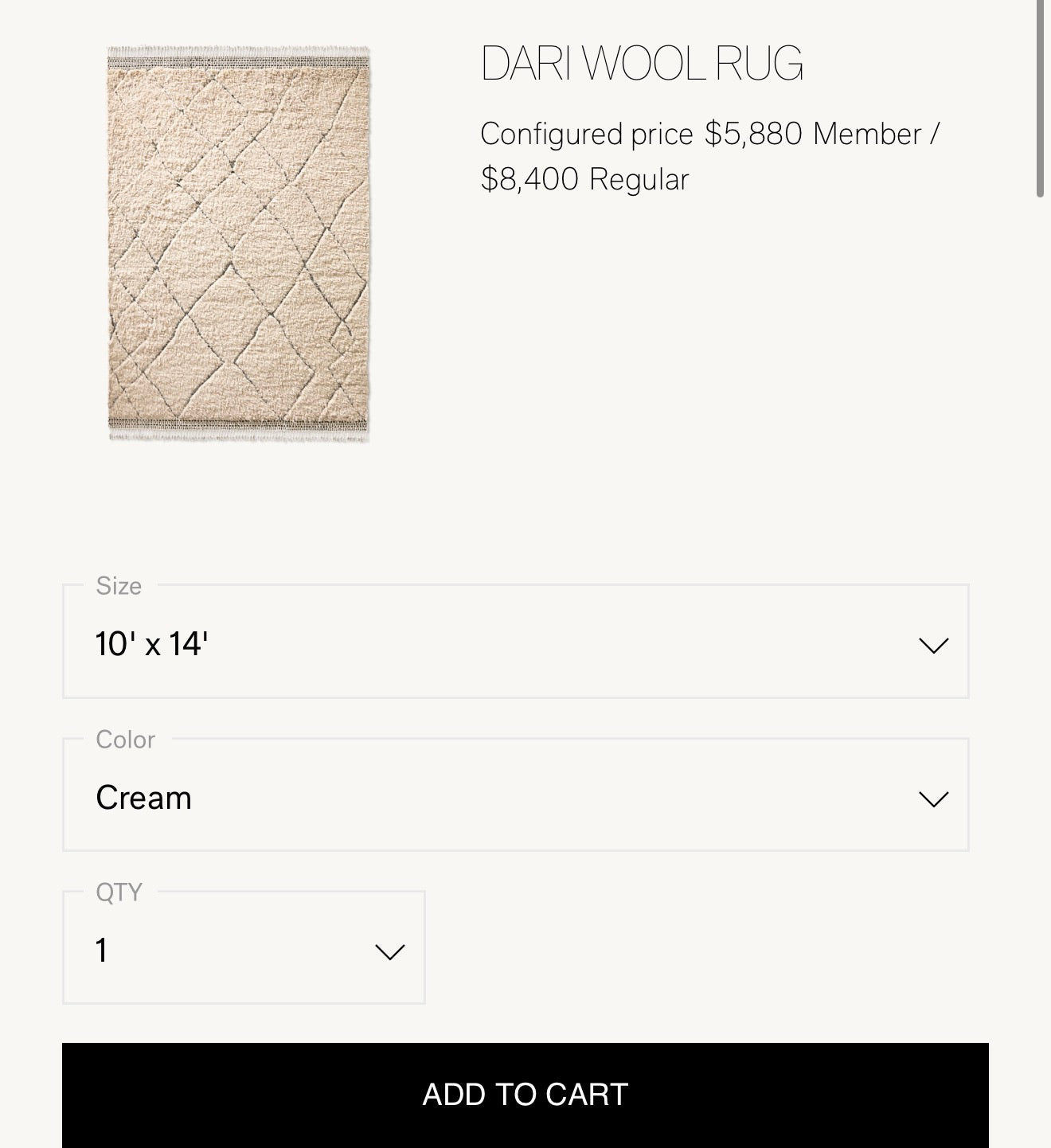 Restoration Hardware Dari Rug
