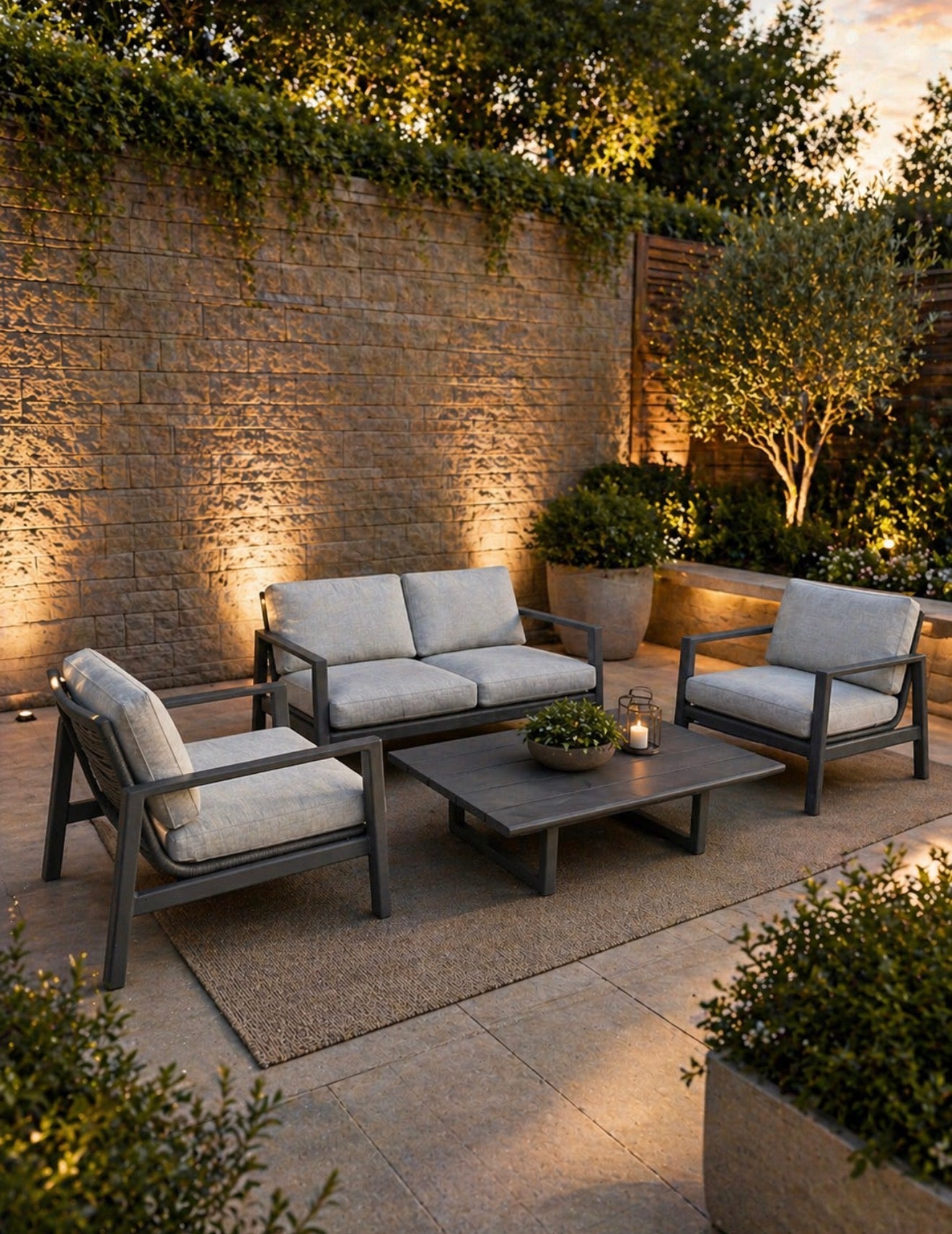 RH Mesa Aluminum Outdoor Set