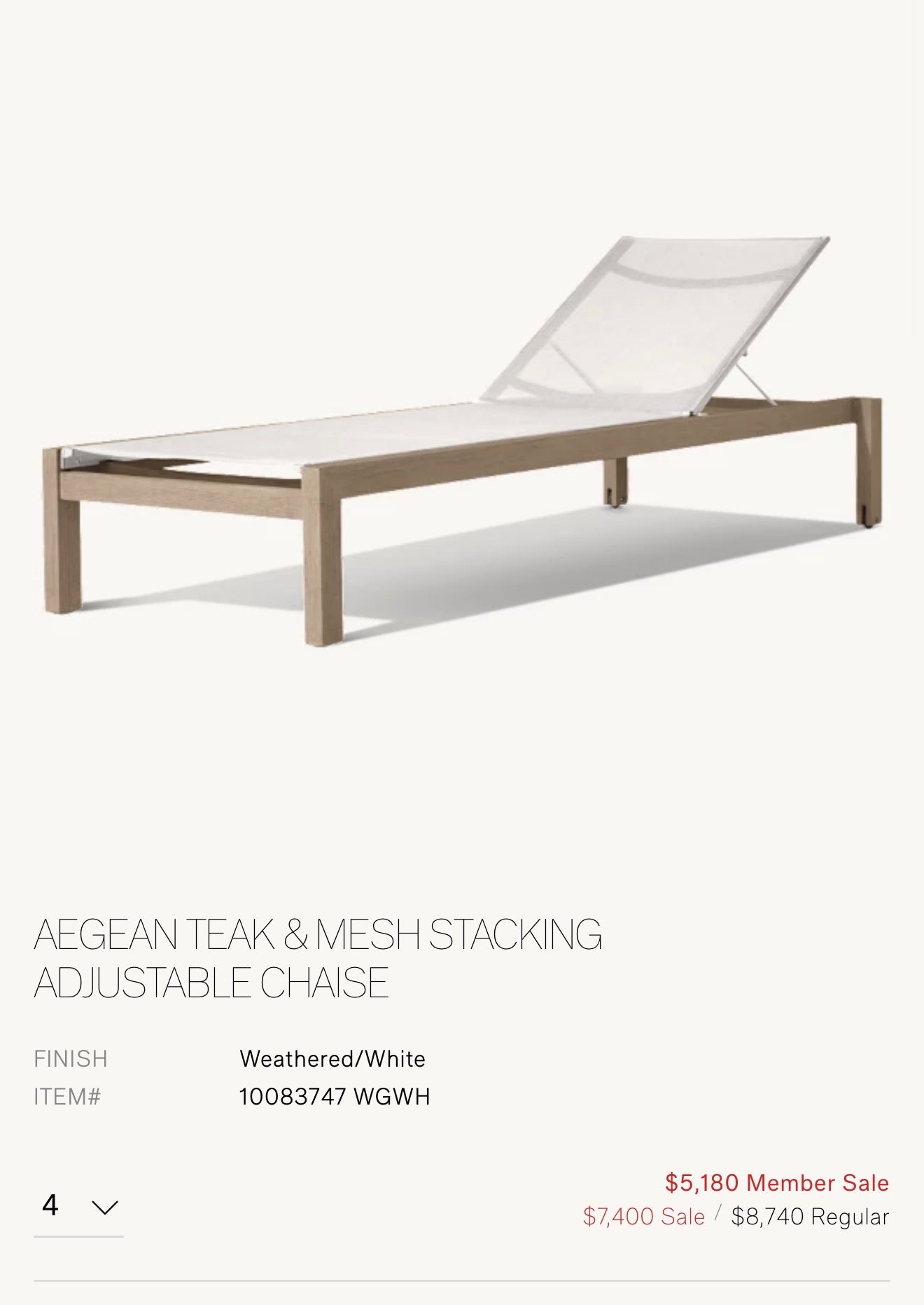 Restoration Hardware Aegean Pool Chaises