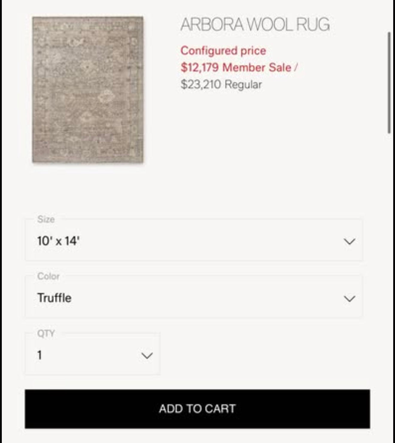 RH Arbora Wool Rug