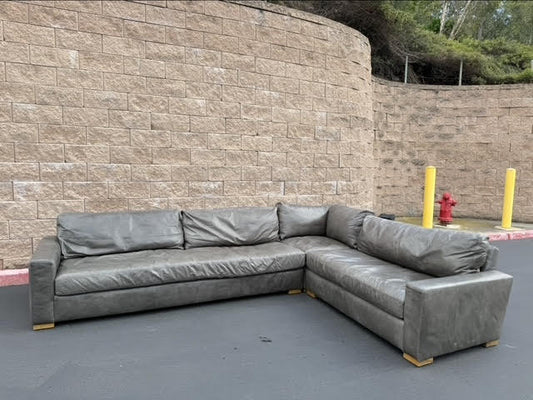 Restoration Hardware Maxwell Leather Sectional